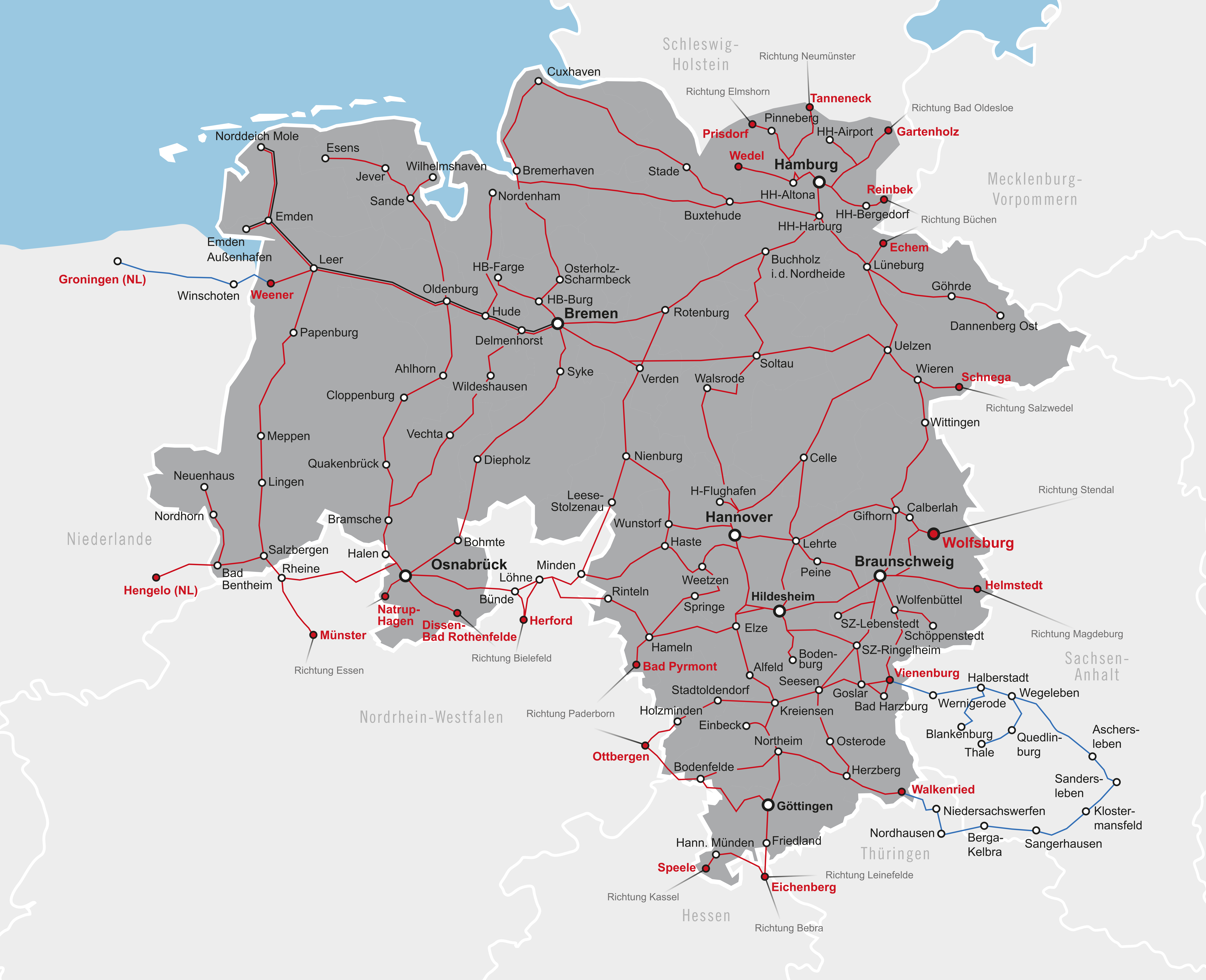 Kann man mit dem Niedersachsen-Ticket nach Osnabrück fahren?